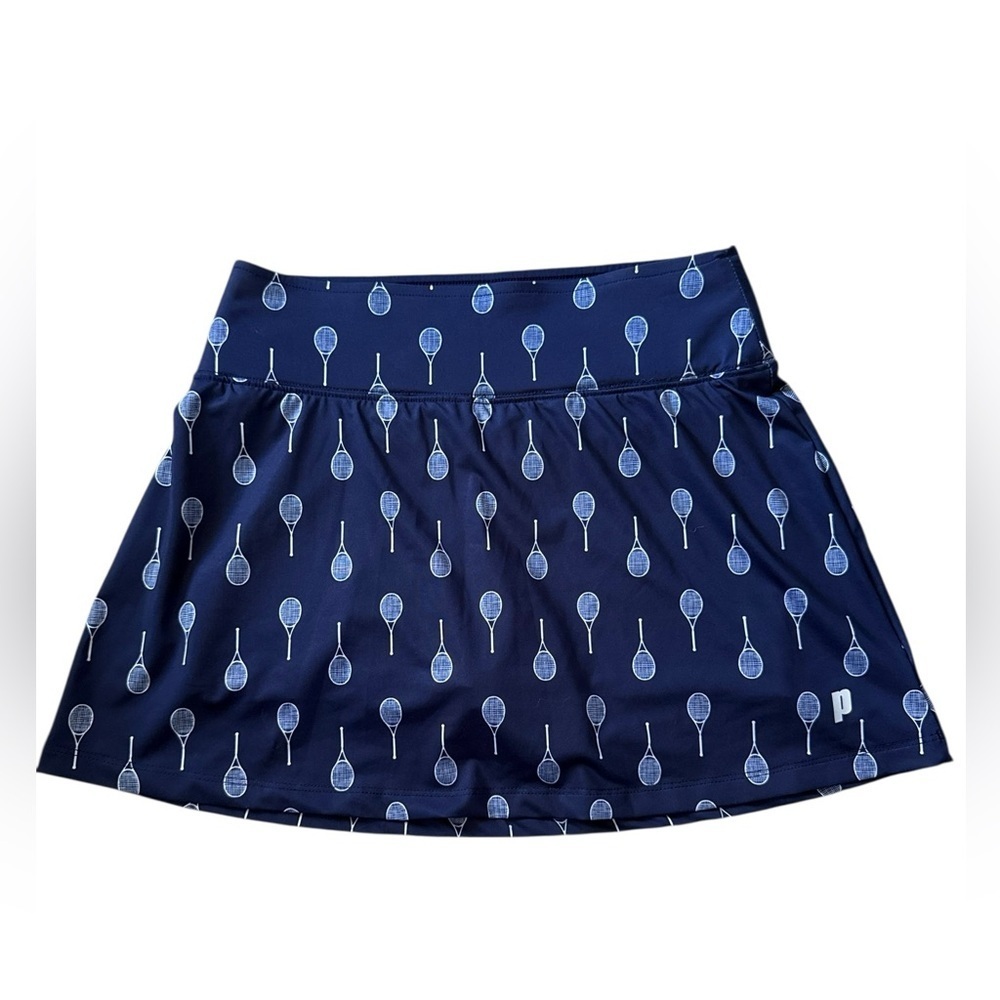 Prince Tennis Skirt XS Navy Blue Racket Print | Excellent Like-New Condition